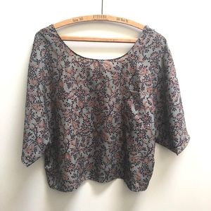🌿 Cute flowy boxy boho shirt blouse top M/L
